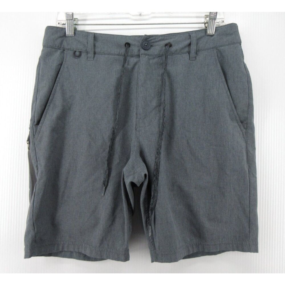 Roark Shorts 31 Performance Hybrid Hiking Travel Drawstring Zip Pockets